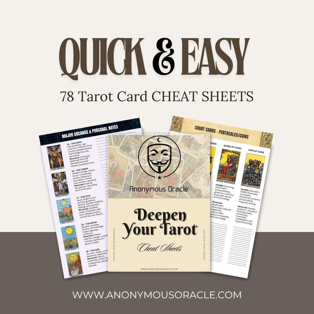 Deepen Your Tarot Cheatsheets